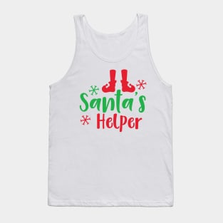 Santa's Helper, Elf Shoes, Snowflakes, Christmas Tank Top